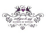 Front View Thumbnail - African Violet & Orchid Will You Be My Matron of Honor Card - Classic