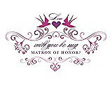 Front View Thumbnail - American Beauty & Orchid Will You Be My Matron of Honor Card - Classic