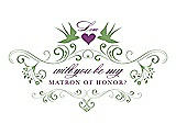 Front View Thumbnail - Appletini & Orchid Will You Be My Matron of Honor Card - Classic