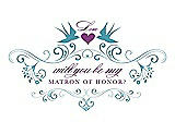 Front View Thumbnail - Aquamarine & Orchid Will You Be My Matron of Honor Card - Classic