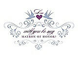 Front View Thumbnail - Arctic & Orchid Will You Be My Matron of Honor Card - Classic