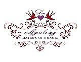 Front View Thumbnail - Barcelona & Orchid Will You Be My Matron of Honor Card - Classic