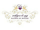 Front View Thumbnail - Buttercup & Orchid Will You Be My Matron of Honor Card - Classic