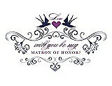 Front View Thumbnail - Blueberry & Orchid Will You Be My Matron of Honor Card - Classic