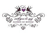 Front View Thumbnail - Bordeaux & Orchid Will You Be My Matron of Honor Card - Classic