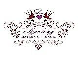 Front View Thumbnail - Burgundy & Orchid Will You Be My Matron of Honor Card - Classic