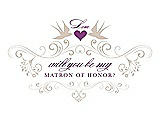 Front View Thumbnail - Cameo & Orchid Will You Be My Matron of Honor Card - Classic