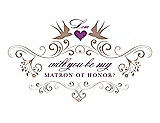 Front View Thumbnail - Cappuccino & Orchid Will You Be My Matron of Honor Card - Classic