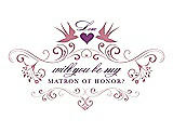 Front View Thumbnail - Carnation & Orchid Will You Be My Matron of Honor Card - Classic