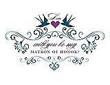 Front View Thumbnail - Caspian & Orchid Will You Be My Matron of Honor Card - Classic
