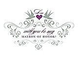 Front View Thumbnail - Celadon & Orchid Will You Be My Matron of Honor Card - Classic