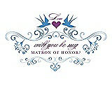 Front View Thumbnail - Cornflower & Orchid Will You Be My Matron of Honor Card - Classic