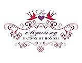Front View Thumbnail - Pantone Honeysuckle & Orchid Will You Be My Matron of Honor Card - Classic