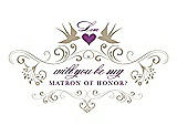 Front View Thumbnail - Champagne & Orchid Will You Be My Matron of Honor Card - Classic