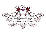 Front View Thumbnail - Claret & Orchid Will You Be My Matron of Honor Card - Classic