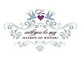 Front View Thumbnail - Cloudy & Orchid Will You Be My Matron of Honor Card - Classic