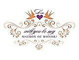 Front View Thumbnail - Clementine & Orchid Will You Be My Matron of Honor Card - Classic