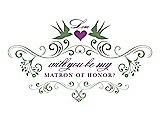 Front View Thumbnail - Clover & Orchid Will You Be My Matron of Honor Card - Classic