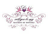 Front View Thumbnail - Cotton Candy & Orchid Will You Be My Matron of Honor Card - Classic