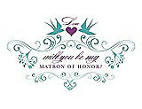 Front View Thumbnail - Capri & Orchid Will You Be My Matron of Honor Card - Classic