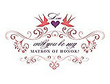 Front View Thumbnail - Coral & Orchid Will You Be My Matron of Honor Card - Classic