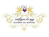Front View Thumbnail - Daisy & Orchid Will You Be My Matron of Honor Card - Classic