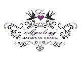 Front View Thumbnail - Ebony & Orchid Will You Be My Matron of Honor Card - Classic