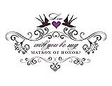 Front View Thumbnail - Eggplant & Orchid Will You Be My Matron of Honor Card - Classic