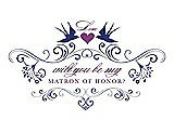 Front View Thumbnail - Electric Blue & Orchid Will You Be My Matron of Honor Card - Classic
