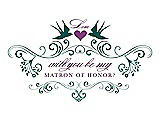 Front View Thumbnail - Emerald & Orchid Will You Be My Matron of Honor Card - Classic