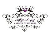 Front View Thumbnail - Espresso & Orchid Will You Be My Matron of Honor Card - Classic