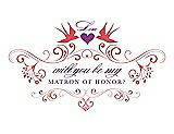 Front View Thumbnail - Perfect Coral & Orchid Will You Be My Matron of Honor Card - Classic