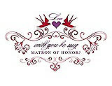 Front View Thumbnail - Flame & Orchid Will You Be My Matron of Honor Card - Classic