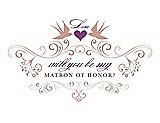 Front View Thumbnail - Fresco & Orchid Will You Be My Matron of Honor Card - Classic