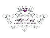 Front View Thumbnail - Frost & Orchid Will You Be My Matron of Honor Card - Classic