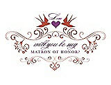 Front View Thumbnail - Fiesta & Orchid Will You Be My Matron of Honor Card - Classic