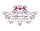 Front View Thumbnail - Fuchsia & Orchid Will You Be My Matron of Honor Card - Classic