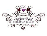 Front View Thumbnail - Garnet & Orchid Will You Be My Matron of Honor Card - Classic