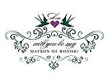 Front View Thumbnail - Hunter Green & Orchid Will You Be My Matron of Honor Card - Classic