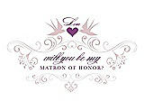 Front View Thumbnail - Ice Pink & Orchid Will You Be My Matron of Honor Card - Classic