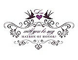 Front View Thumbnail - Italian Plum & Orchid Will You Be My Matron of Honor Card - Classic