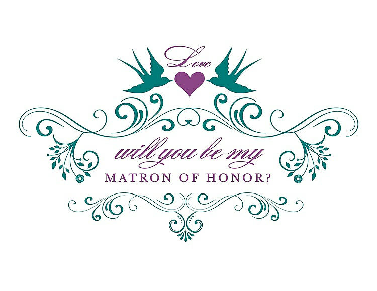 Front View - Jade & Orchid Will You Be My Matron of Honor Card - Classic