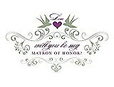 Front View Thumbnail - Kiwi & Orchid Will You Be My Matron of Honor Card - Classic