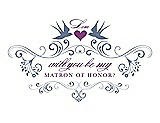 Front View Thumbnail - Larkspur Blue & Orchid Will You Be My Matron of Honor Card - Classic