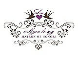 Front View Thumbnail - Latte & Orchid Will You Be My Matron of Honor Card - Classic