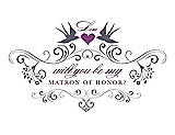 Front View Thumbnail - Lavender & Orchid Will You Be My Matron of Honor Card - Classic