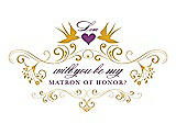 Front View Thumbnail - Mango & Orchid Will You Be My Matron of Honor Card - Classic