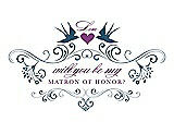 Front View Thumbnail - Marine & Orchid Will You Be My Matron of Honor Card - Classic