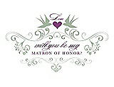 Front View Thumbnail - Mermaid & Orchid Will You Be My Matron of Honor Card - Classic
