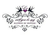 Front View Thumbnail - Midnight Navy & Orchid Will You Be My Matron of Honor Card - Classic